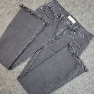 Madewell Jeans Womens 27 Gray Streetwear Frayed Hem Cali Demi Bootcut Leg Y2K